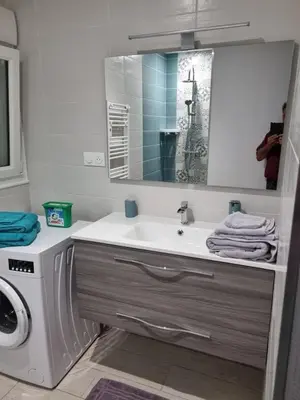 Salle de bains dans l'établissement Gite de la Courtoisie