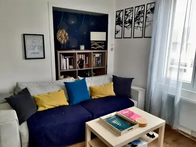 Coin salon dans l'établissement Bel Appartement 3 étoiles 7 pers 3 pièces 60m2 idéalement placé