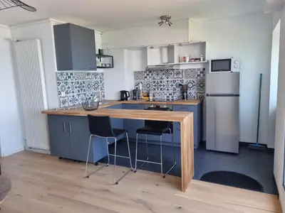Cuisine ou kitchenette dans l'établissement Lion Beach