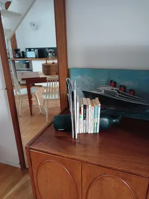 Cuisine ou kitchenette dans l'établissement La Baleine - Hyper centre, Charme et calme à deux pas de la mer