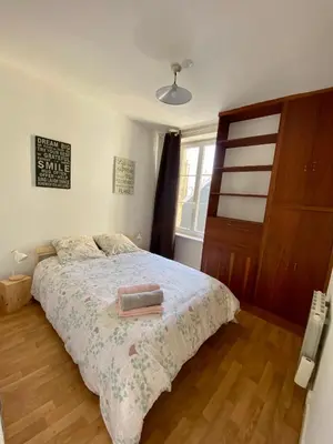 Un ou plusieurs lits dans un hébergement de l'établissement Bro’ Flat appartement au calme Cherbourg Centre