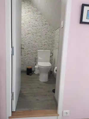 Salle de bains dans l'établissement Entre mer et bocage