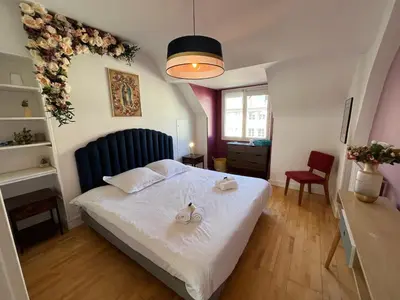 Un ou plusieurs lits dans un hébergement de l'établissement Gallina, Duplex en centre ville sur le port de Caen