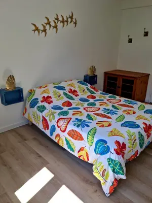 Un ou plusieurs lits dans un hébergement de l'établissement Appartement Cosy Caen