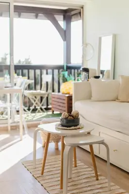 Balcon ou terrasse dans l'établissement Appartement cosy avec vue imprenable sur Cabourg - accès direct plage - proche centre ville