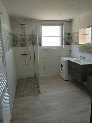 Salle de bains dans l'établissement Domaine de la Dune Gite entre Terre et Mer
