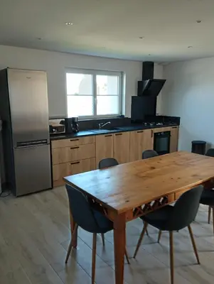 Cuisine ou kitchenette dans l'établissement Domaine de la Dune Gite entre Terre et Mer