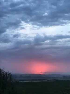 Lever ou coucher de soleil vu de l'appartement ou à proximité