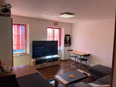 Télévision ou salle de divertissement dans l'établissement 0 rdc Appartement centre flers proche commerces et gare
