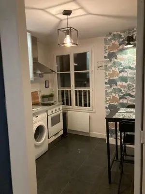 Cuisine ou kitchenette dans l'établissement CAEN : appartement Cosy hyper centre historique