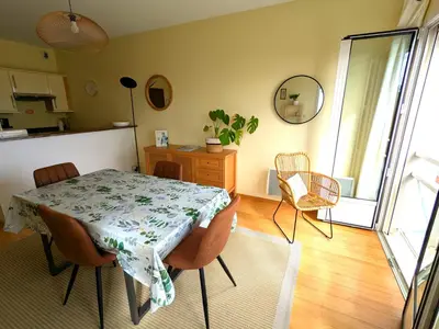 Coin salon dans l'établissement Duplex vue mer tout confort a la Croix Paqueray