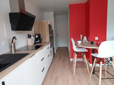 Cuisine ou kitchenette dans l'établissement La Clé du Chesnot