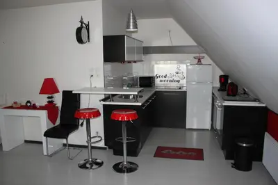Cuisine ou kitchenette dans l'établissement Les granvillaises