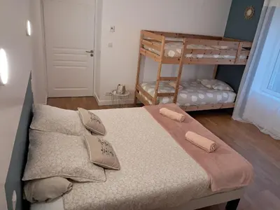 Un ou plusieurs lits dans un hébergement de l'établissement Gîte Anna du Mont-saint-Michel