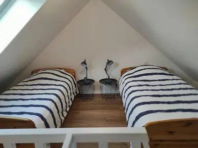 Un ou plusieurs lits dans un hébergement de l'établissement Gîte Mont Saint Michel Beauvoir