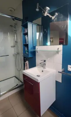 Salle de bains dans l'établissement Studio au 2e étage de notre maison de ville