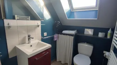 Salle de bains dans l'établissement Studio au 2e étage de notre maison de ville