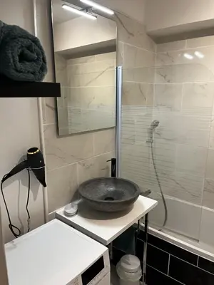 Salle de bains dans l'établissement Super appartement cosy, parking privé