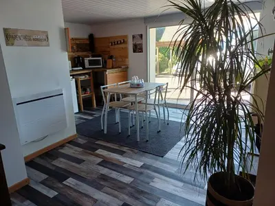 Cuisine ou kitchenette dans l'établissement Le val