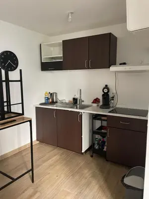 Cuisine ou kitchenette dans l'établissement Port de Caen Appartement