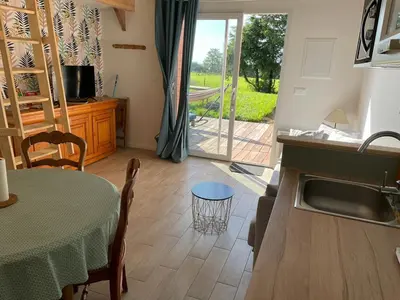 Télévision ou salle de divertissement dans l'établissement Eco-gîte à la Ferme d'Elles