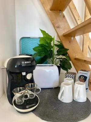 Plateau bouilloire dans l'établissement Bel appartement à deux minutes de la plage