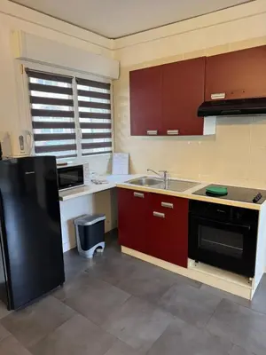 Cuisine ou kitchenette dans l'établissement Gîtes des Isles - Le Guernesey