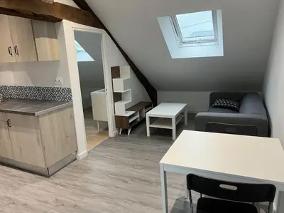 Cuisine ou kitchenette dans l'établissement 2 Appartement neuf centre ville proche gare et commerces