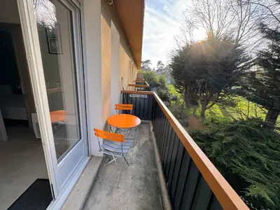 Balcon ou terrasse dans l'établissement Le Champenois, plage et calme