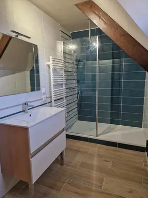 Salle de bains dans l'établissement Leira