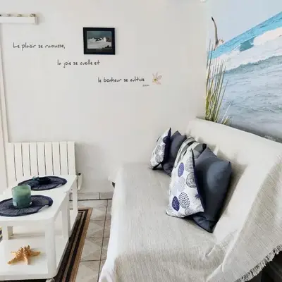 LA PLAYA Grand Studio avec espace nuit et parking privatif - 40 mètres de la Promenade Marcel Proust