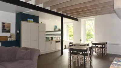 Coin salon dans l'établissement Maison d'hôtes KerCalow, Chambres d'hôtes