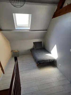 Coin salon dans l'établissement Maison au pied du Mont Saint Michel 2