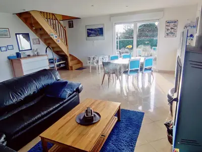 Coin salon dans l'établissement Maison a 400 m de la mer