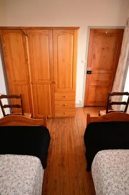 Un ou plusieurs lits dans un hébergement de l'établissement Gîte le Mont, à la campagne en Normandie, proche du Mont St Michel