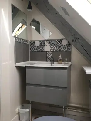 Salle de bains dans l'établissement Atipyk'ododo