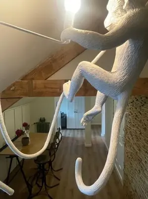 Coin salon dans l'établissement Appartement Cosy et charmant