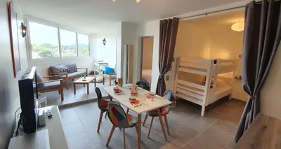 Un ou plusieurs lits dans un hébergement de l'établissement Magnifique appartement 46 m2 entièrement rénové et équipé à neuf - 4 personnes