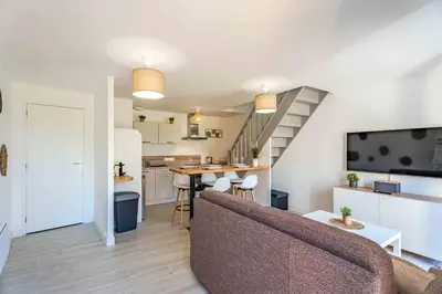 Cuisine ou kitchenette dans l'établissement Le noé