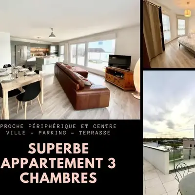 T4 avec grande terrasse et parking privé