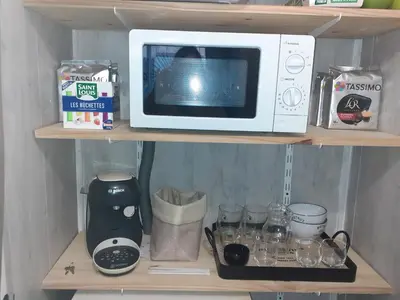 Cuisine ou kitchenette dans l'établissement Chez Flo&Fred