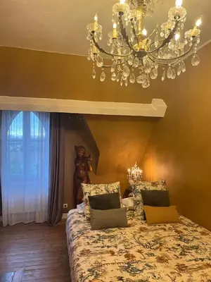 Un ou plusieurs lits dans un hébergement de l'établissement Villa mon repos Annebecq