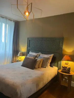 Un ou plusieurs lits dans un hébergement de l'établissement Villa mon repos Annebecq